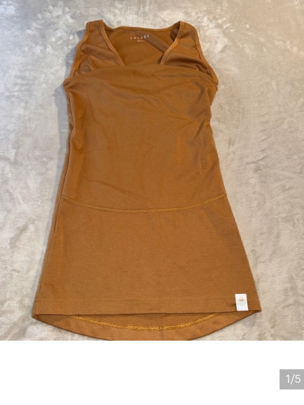 Lalabu Soothe Tank Top For Moms Small Camel Brown Babywearing Shirt
